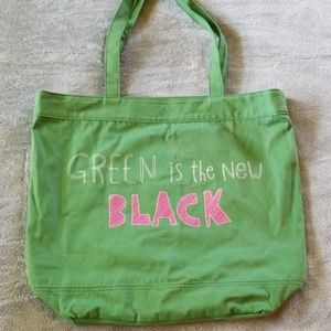Green is the New Black Tote NWOT